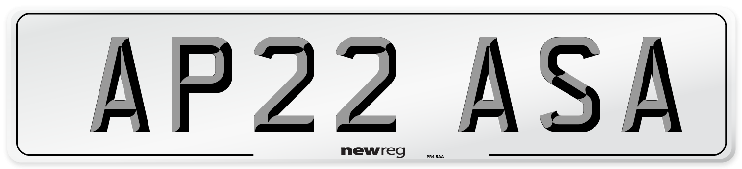AP22 ASA Number Plate from New Reg